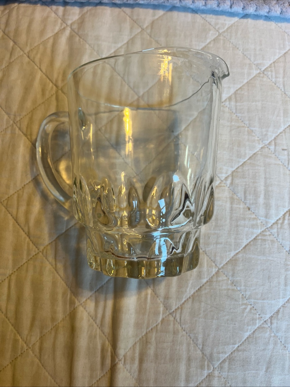 Source Unknown Clear Glass Pitcher with Handle